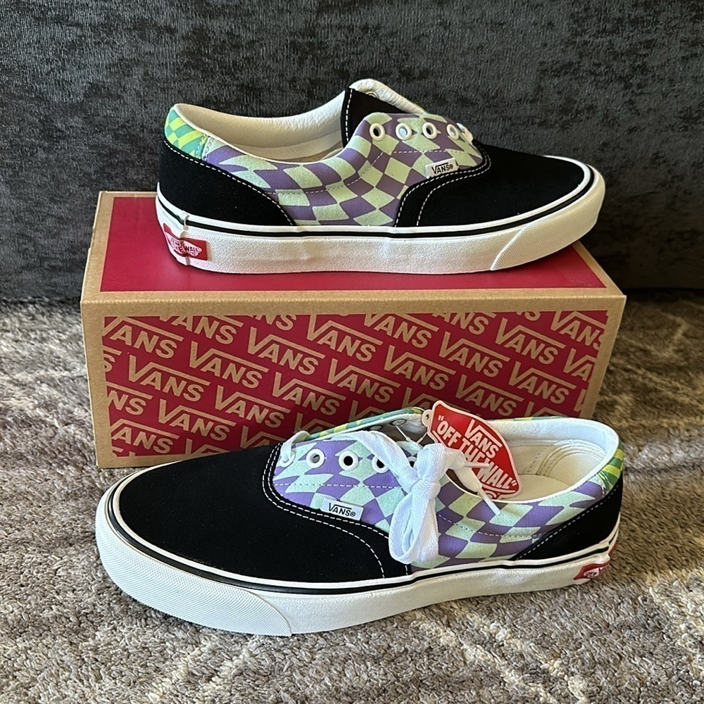 NWT Vans Era Twist Warp Checkered Board Shoes - Picture 2 of 5